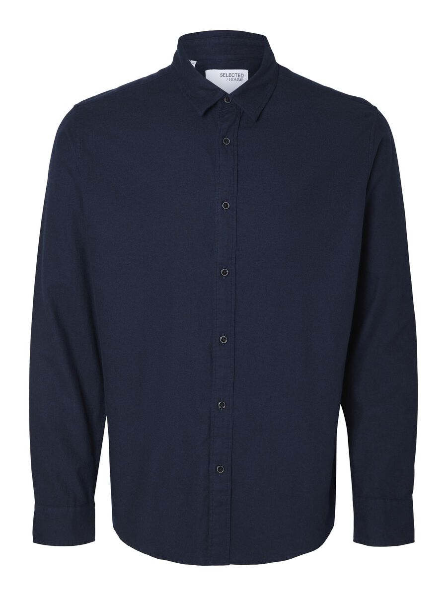 Selected FLANNEL SHIRT, Dark Sapphire, highres - 16091358_DarkSapphire_1058517_001.jpg