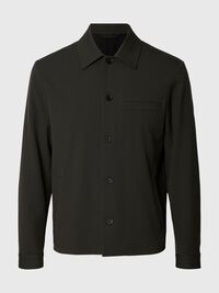 TAILORED OVERSHIRT, Peat, highres