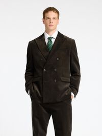 REGULAR FIT FLØJL DOBBELTRADET BLAZER, Morel, highres