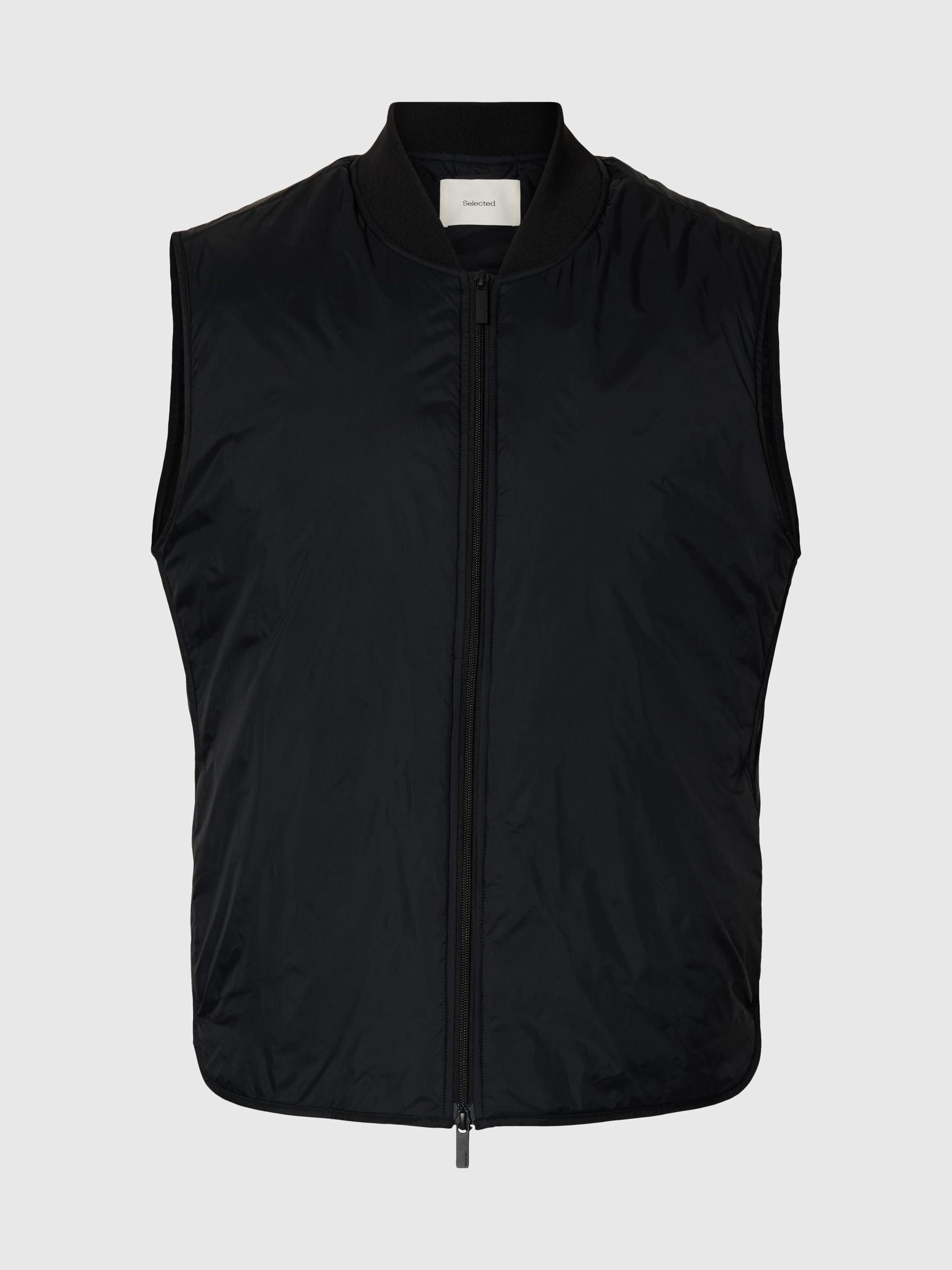 DOORGESTIKTE GILET, Black, highres