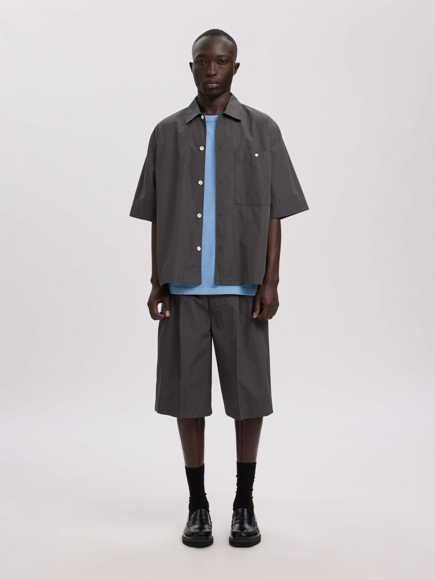 RELAXED FIT SHORTS, Forged Iron, highres