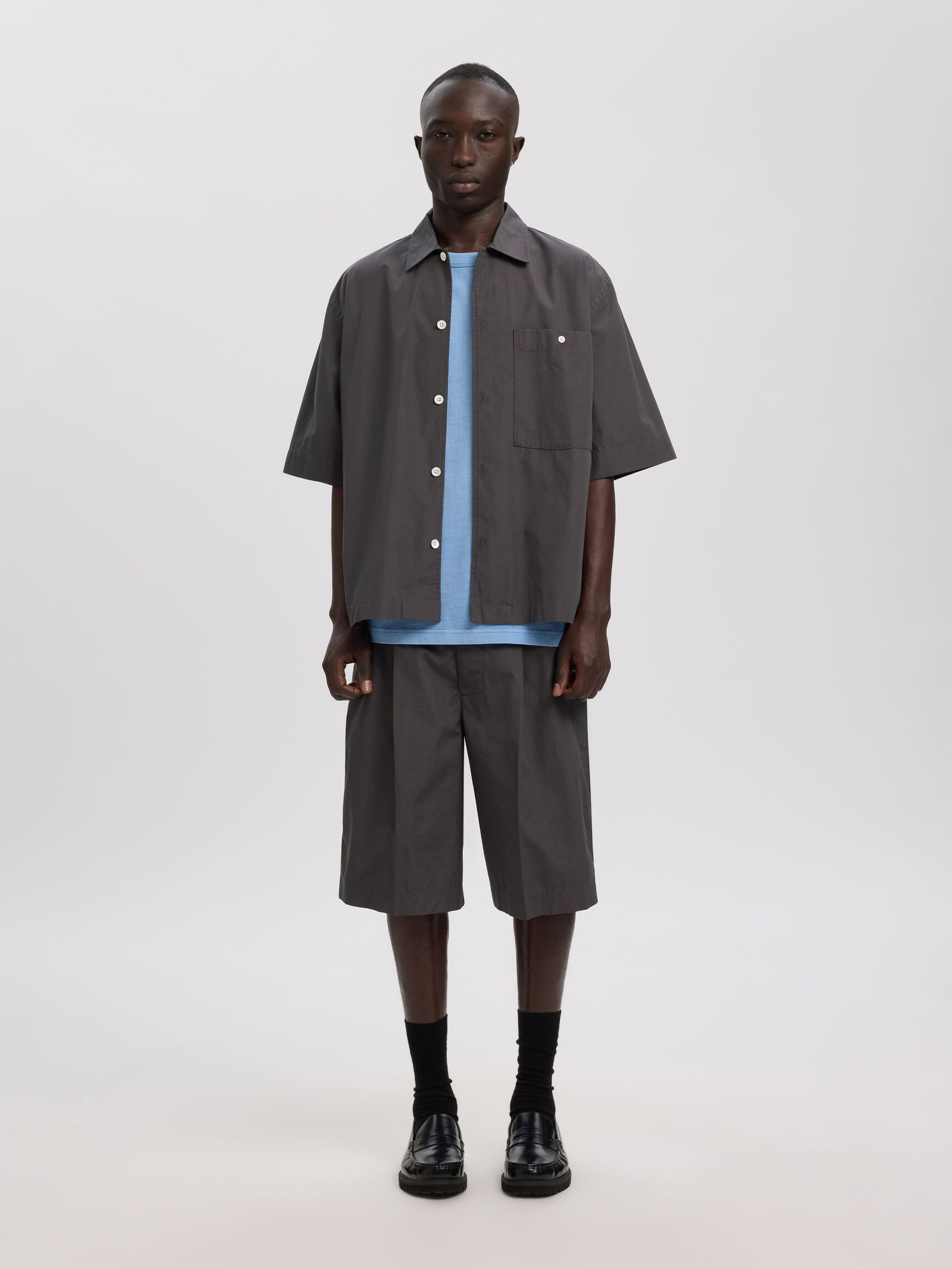 RELAXED FIT SHORTS, Forged Iron, highres