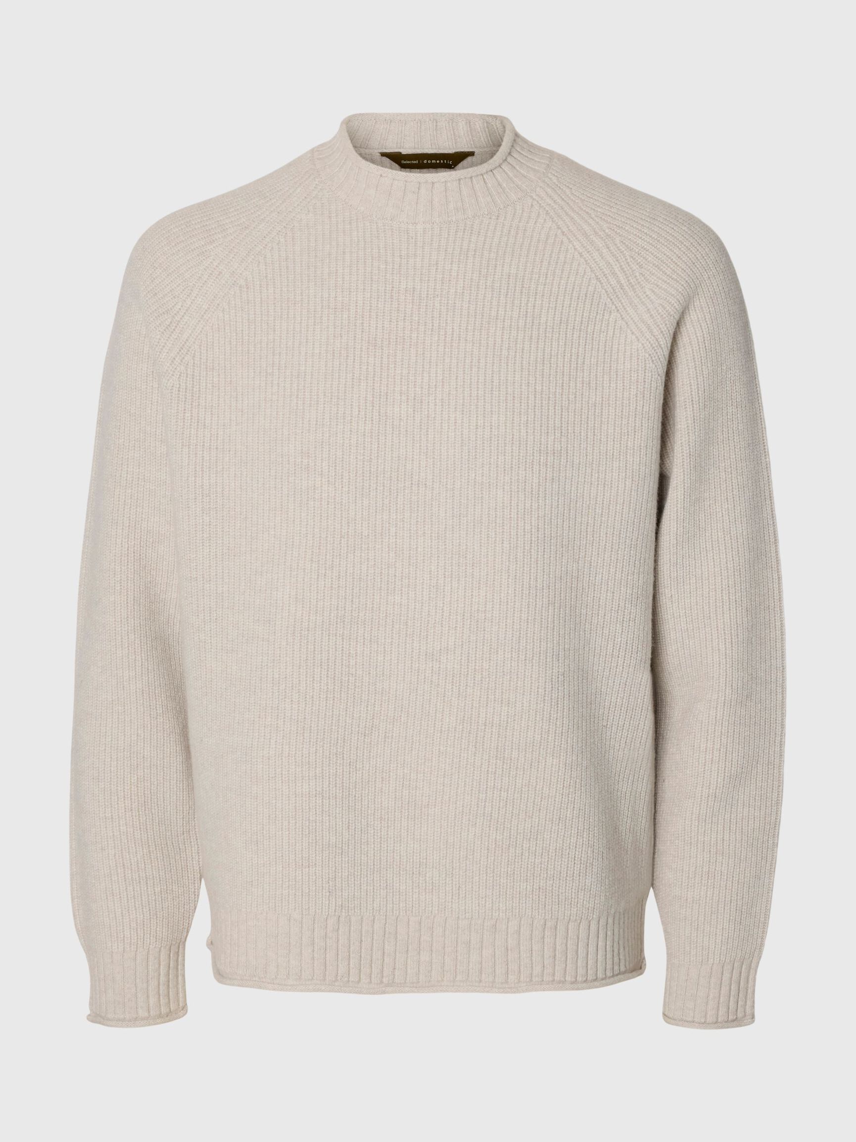 WOOL JUMPER, Silver Birch, highres