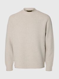 WOOL JUMPER, Silver Birch, highres