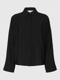 MEZCLA DE VISCOSA CAMISA, Black, highres