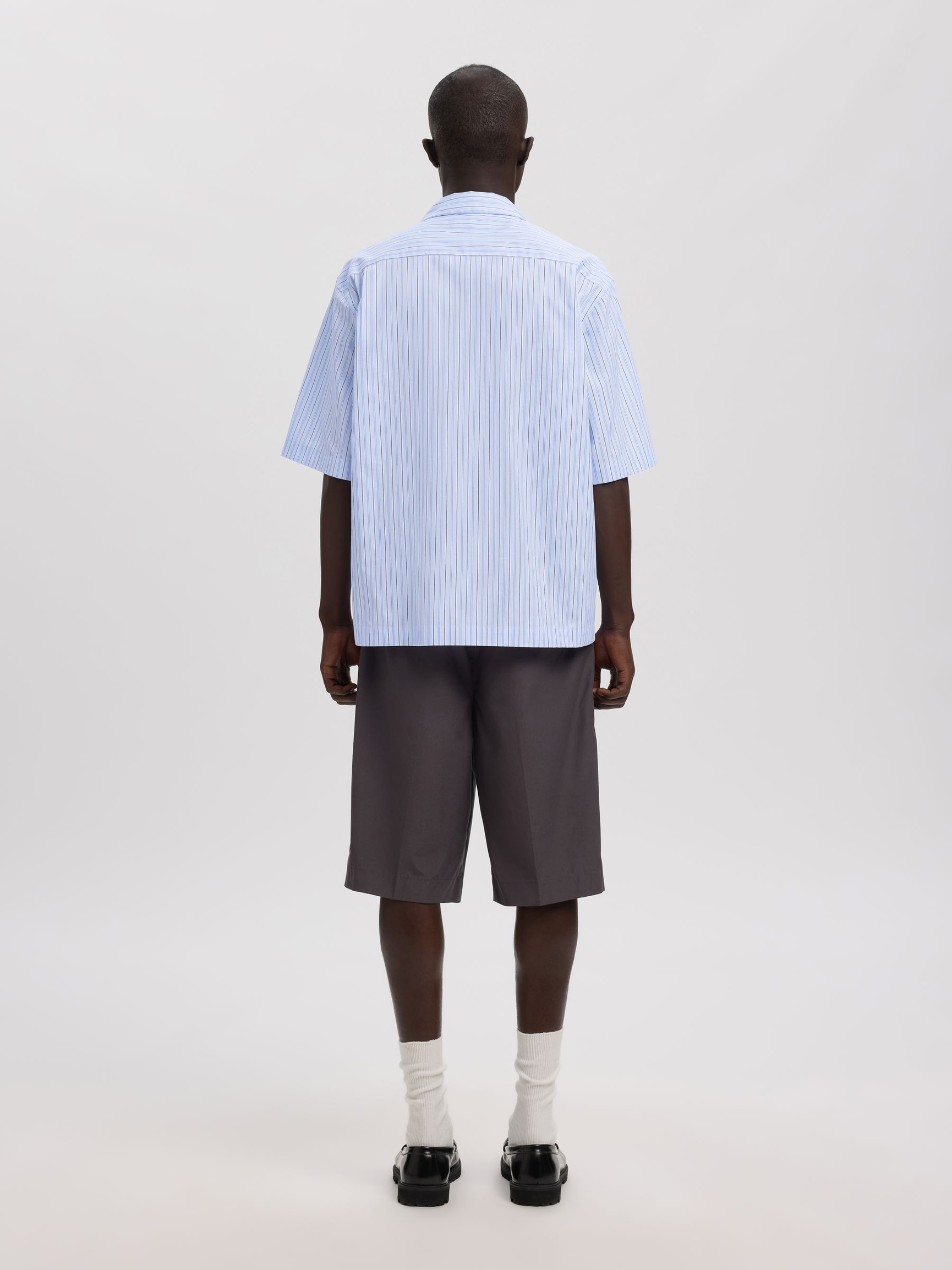 BOXY FIT KURZARMHEMD, Cashmere Blue, highres