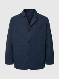 HYBRID COTTON BLAZER, Outer Space, highres