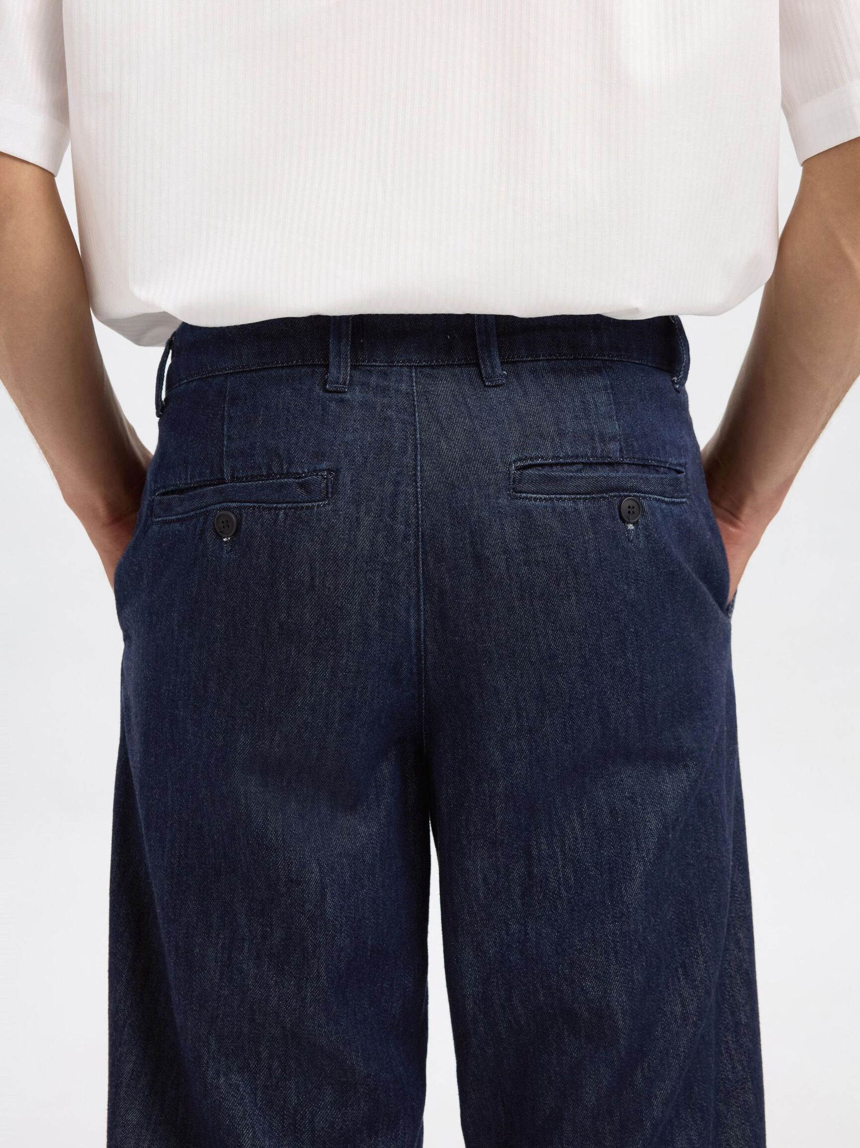 220 LOOSE FIT JEANS, Dark Blue Denim, highres