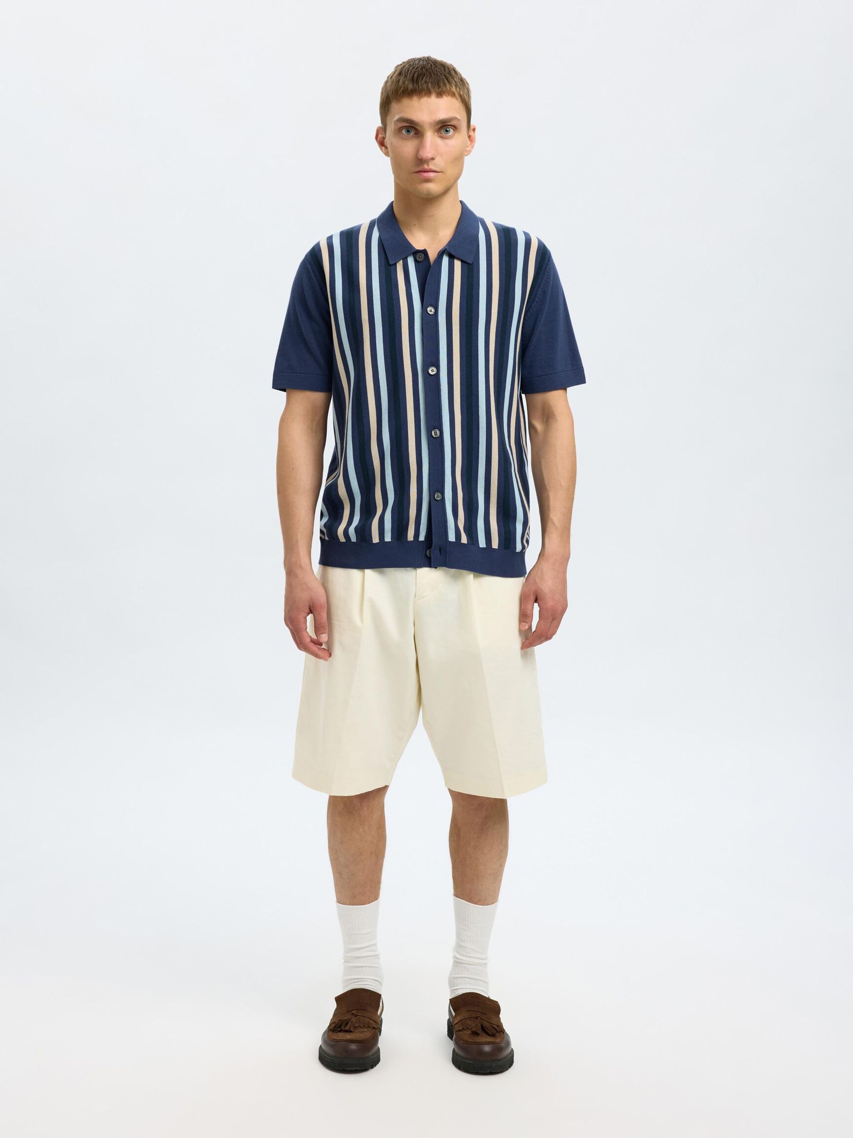 REGULAR FIT KNITTED  POLO SHIRT, Oceana, highres