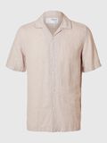 Selected 100% LINEN SHORT SLEEVED SHIRT, Pure Cashmere, highres - 16096908_PureCashmere_001.jpg