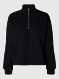 Selected HIGH NECK ZIPPED SWEATSHIRT, Black, highres - 16095782_Black_001.jpg