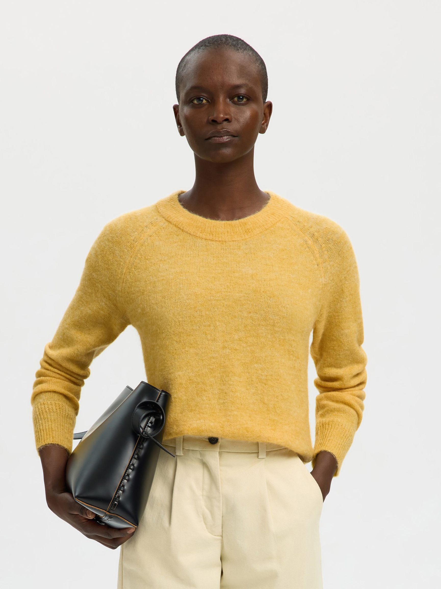 WOLLMIX JUMPER, Ochre, highres