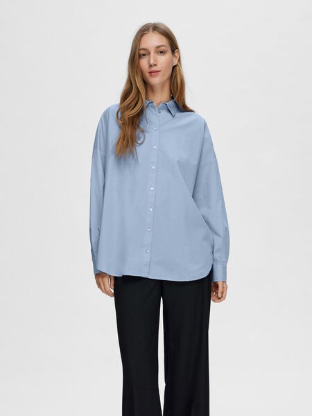Selected OVERSIZED SHIRT, Cashmere Blue, highres - 16092647_CashmereBlue_003.jpg