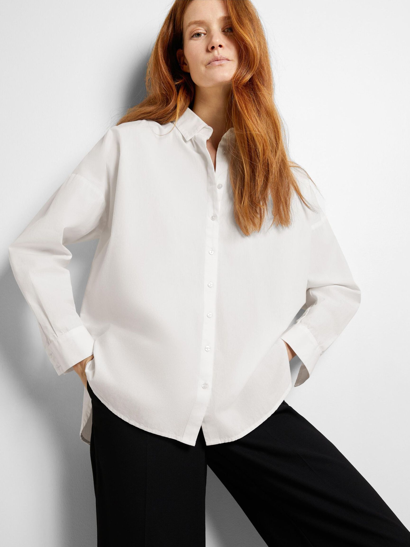 OVERSIZED SHIRT, Bright White, highres