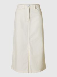 DENIM MIDDELLANGE ROK, Snow White, highres