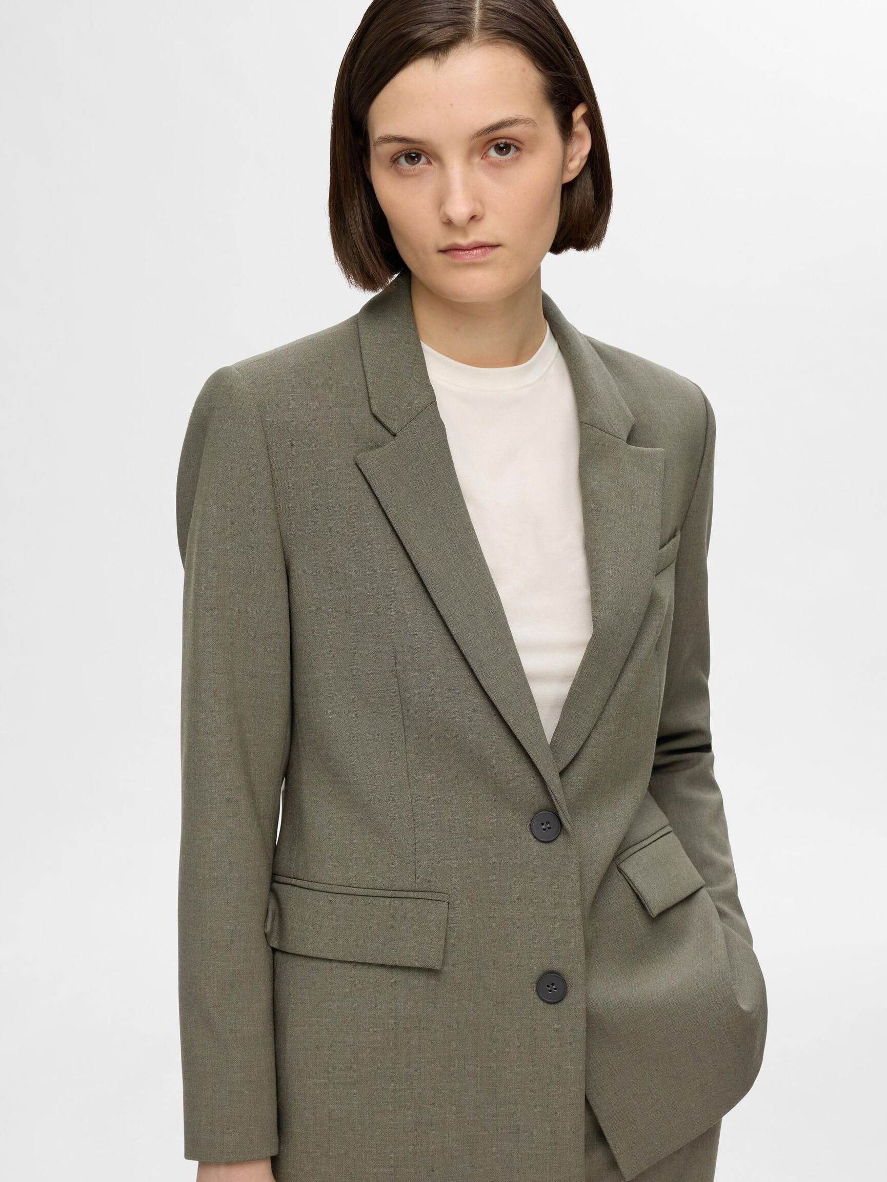 KLASSIEKE PASVORM BLAZER, Kalamata, highres
