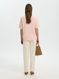 LINEN BLEND T-SHIRT, Pale Dogwood, highres