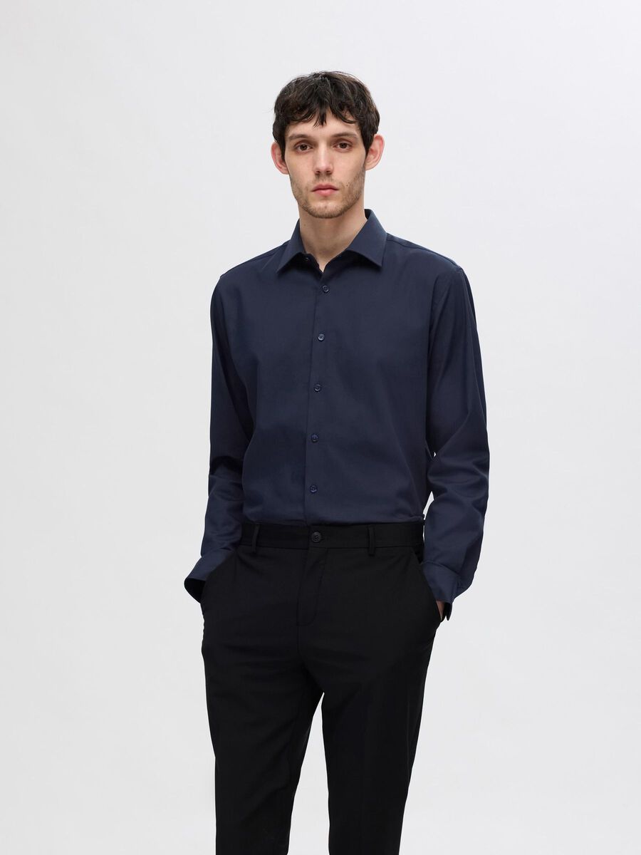 Selected SLIM FIT STRETCH SHIRT, Sky Captain, highres - 16092939_SkyCaptain_003.jpg