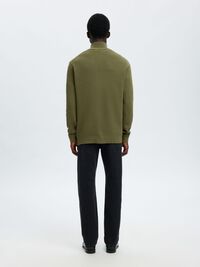 HALF-ZIP PULLOVER, Deep Lichen Green, highres