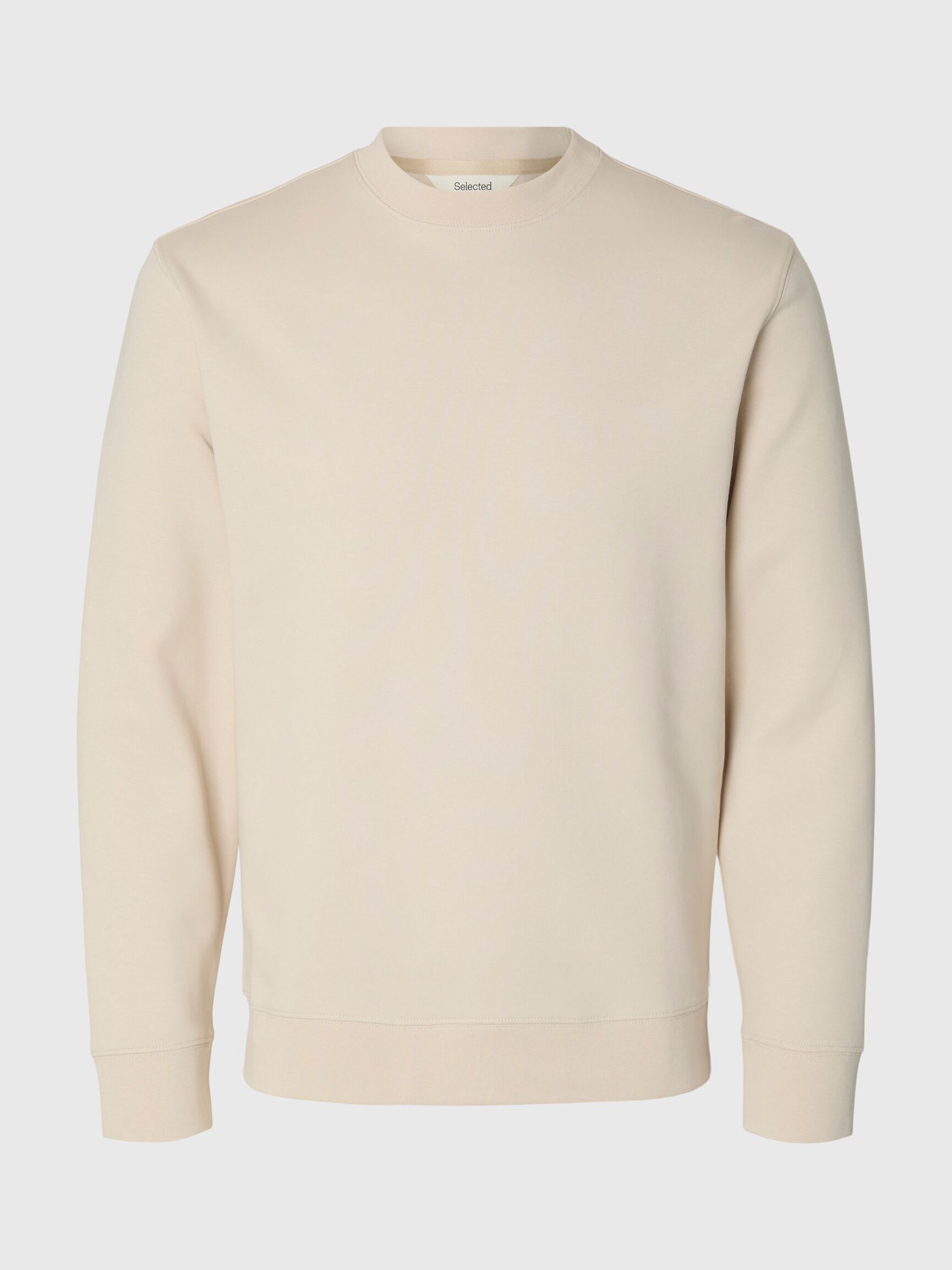REGULAR FIT LONG SLEEVED SWEATSHIRT, Oatmeal, highres