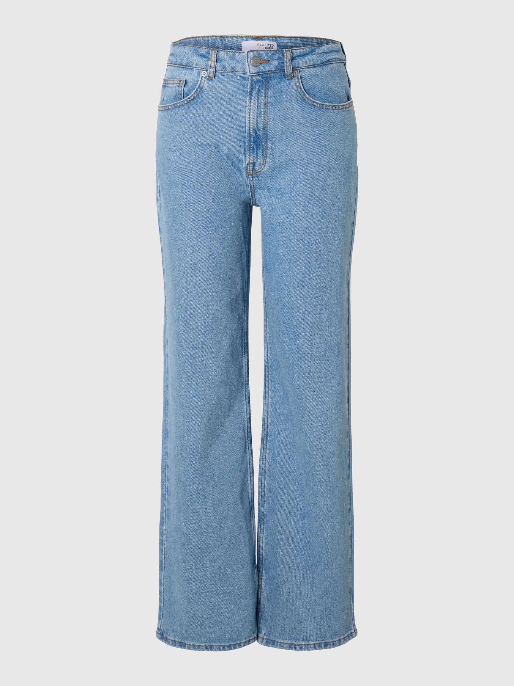 HELLBLAUE WIDE FIT JEANS, Light Blue Denim, highres