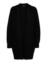 LONG KNITTED CARDIGAN, Black, highres