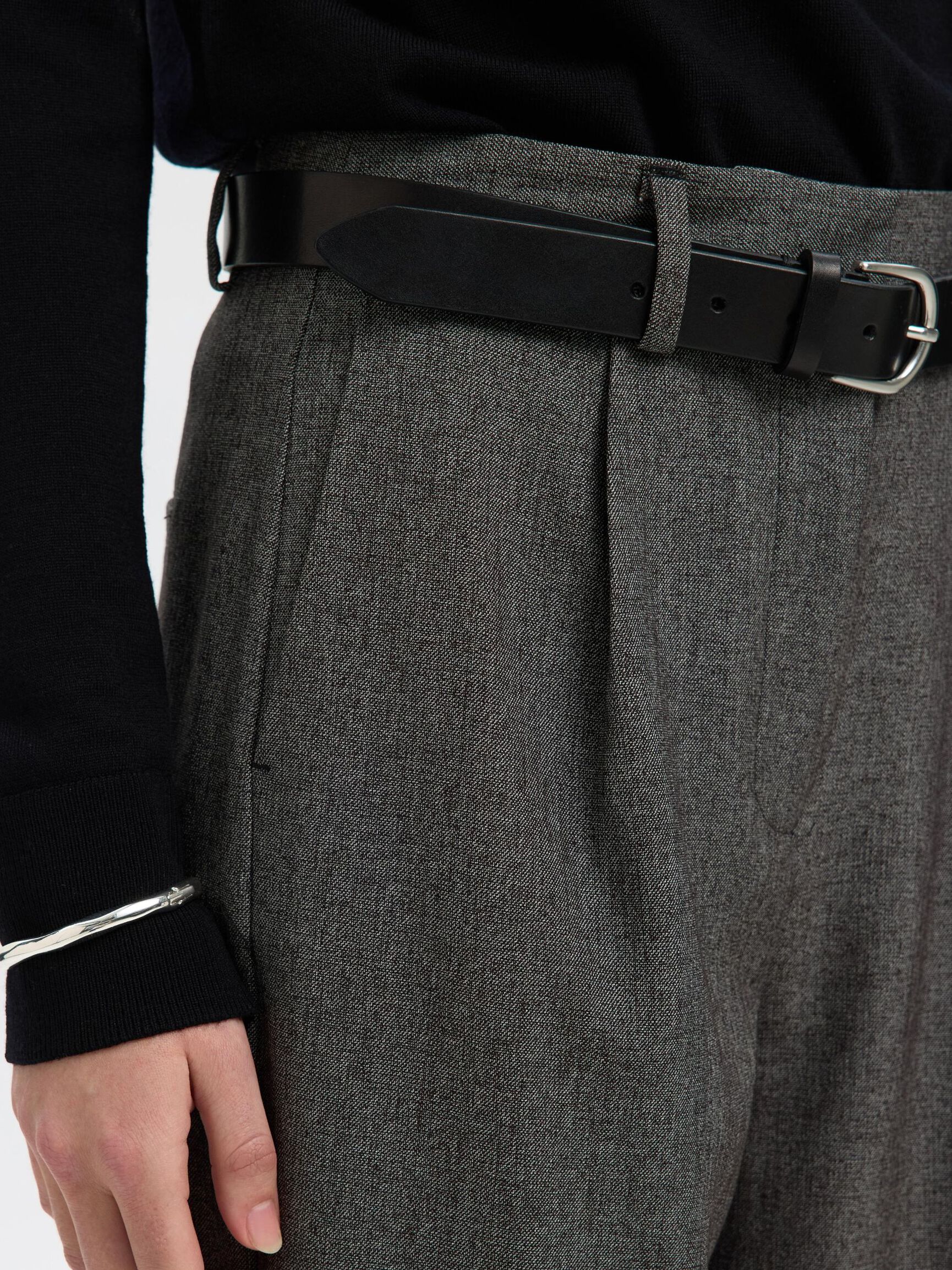VISKOSEMIX BARREL FIT HOSEN, Black, highres