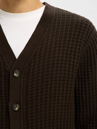 100% COTTON KNITTED CARDIGAN, Delicioso, highres