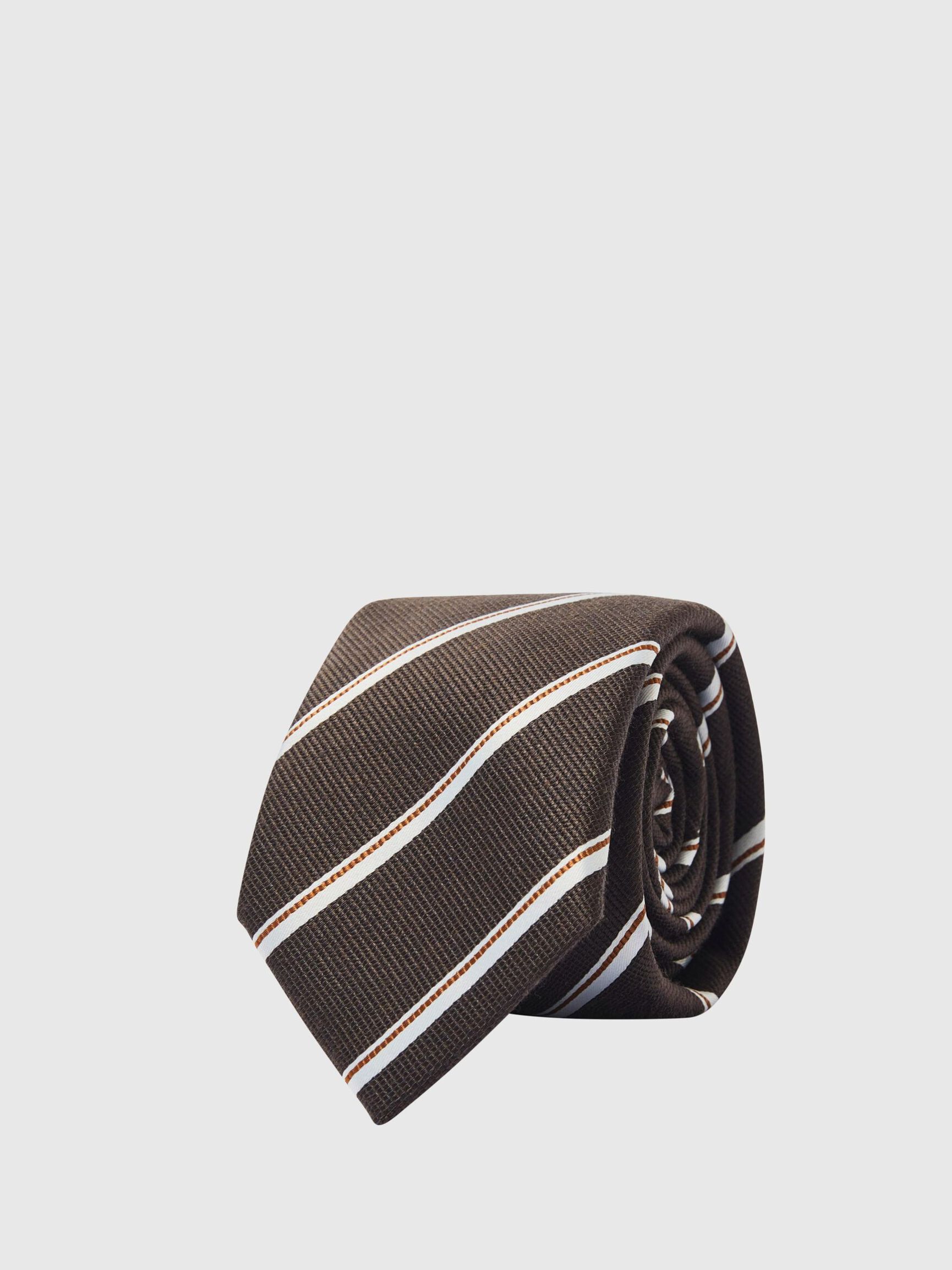 STRIPED TIE, Chocolate Torte, highres