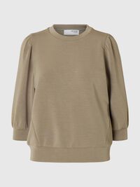 PUFF SLEEVE SWEATSHIRT, Vetiver, highres