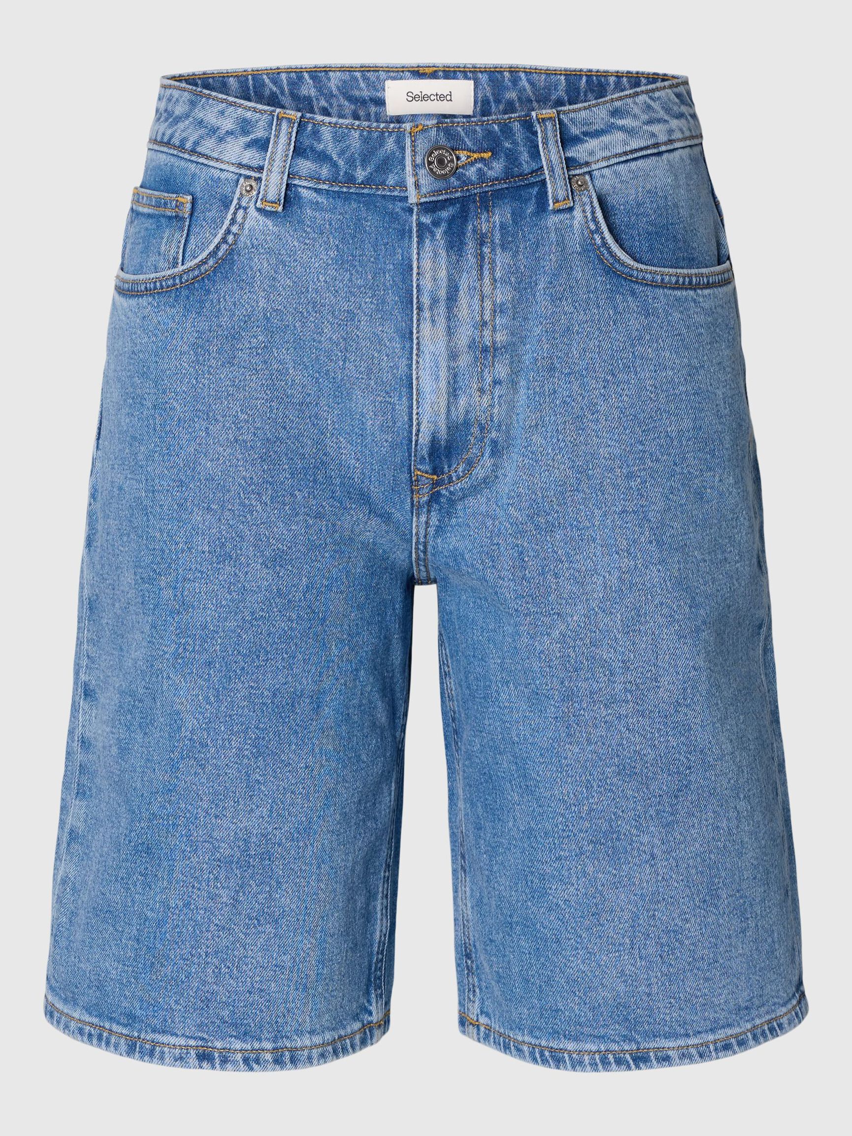 LIGHT WASH DENIM SHORTS, Light Blue Denim, highres