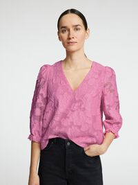 BLOMSTERPRINTET BLUSE, Rosebloom, highres