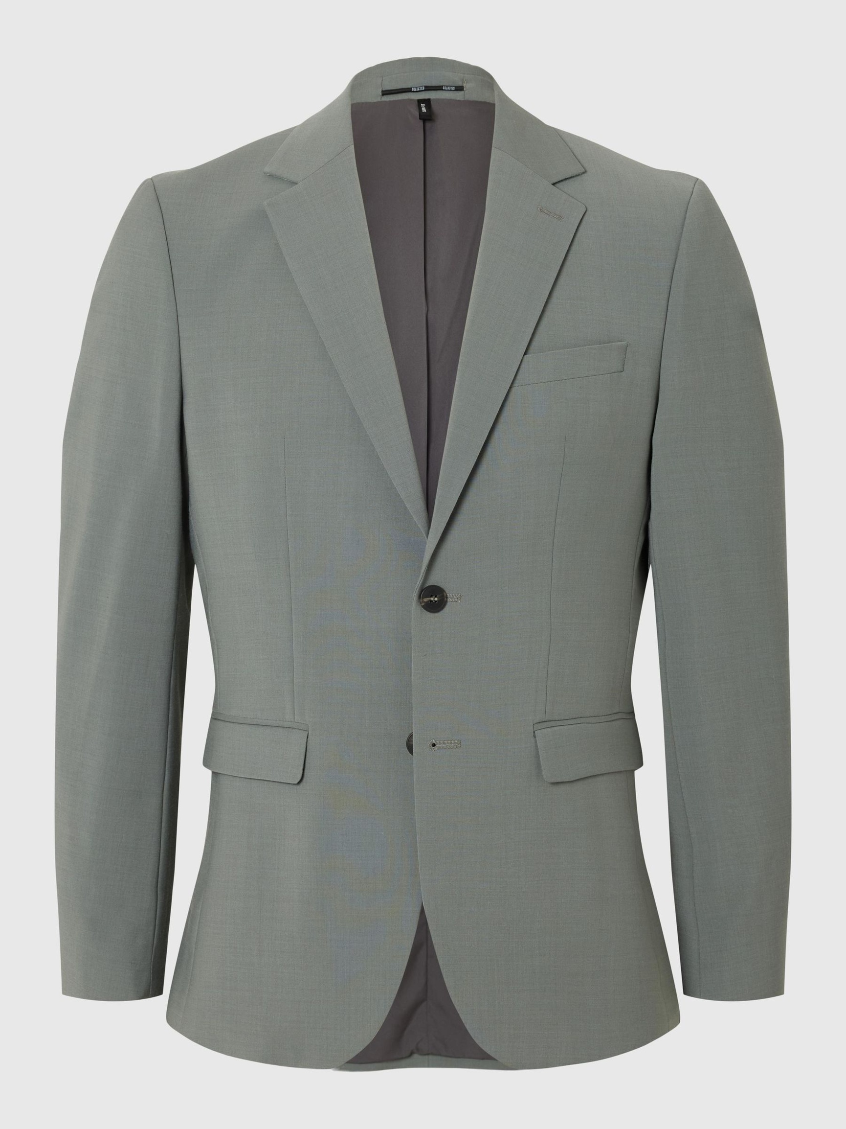 BOUTONNAGE SIMPLE BLAZER AJUSTÉ, Iceberg Green, highres