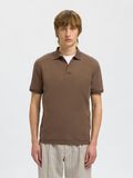 Selected KURZARM POLO SHIRT, Morel, highres - 16099994_Morel_003.jpg