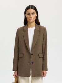 RELAXED FIT BLAZER, Chocolate Chip, highres