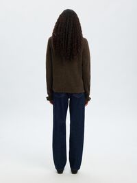 WOLLGEMISCH RÜSCHENÄRMEL PULLOVER, Delicioso, highres