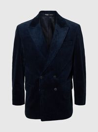 CORD ZWEIREIHIGER BLAZER, Dark Petrol, highres