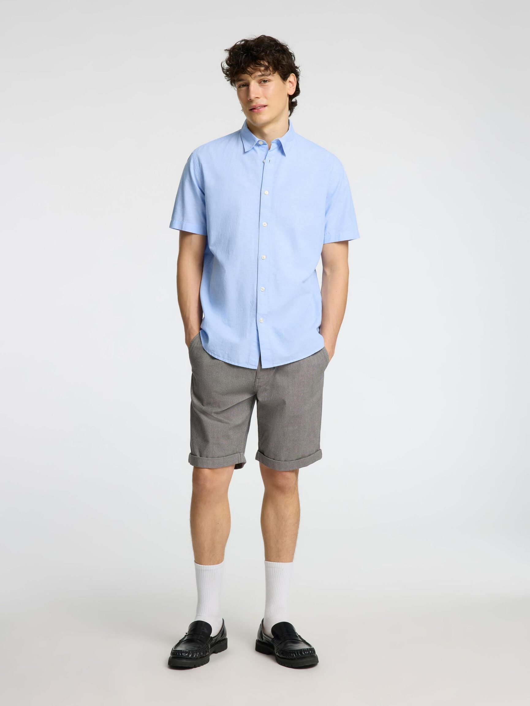 DISEÑO CLÁSICO CAMISA DE MANGA CORTA, Cashmere Blue, highres