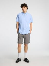 KLASSISK KORTÆRMET SKJORTE, Cashmere Blue, highres