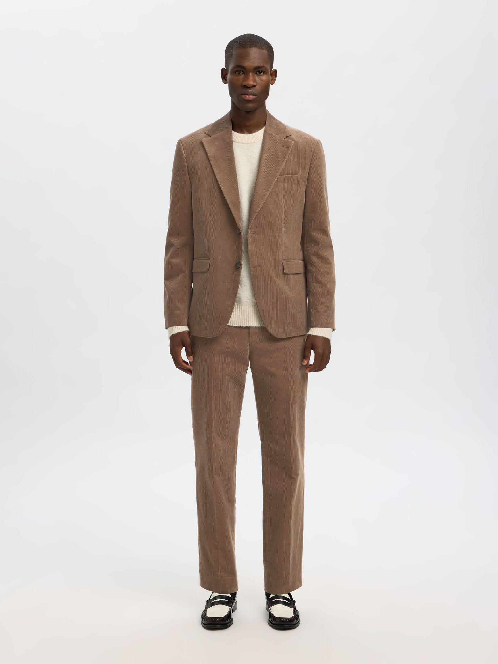 DE CORDEROY, CORTE REGULAR BLAZER, Brownie, highres