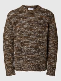 STRUCTURED WOOL BLEND PULLOVER, Chocolate Torte, highres