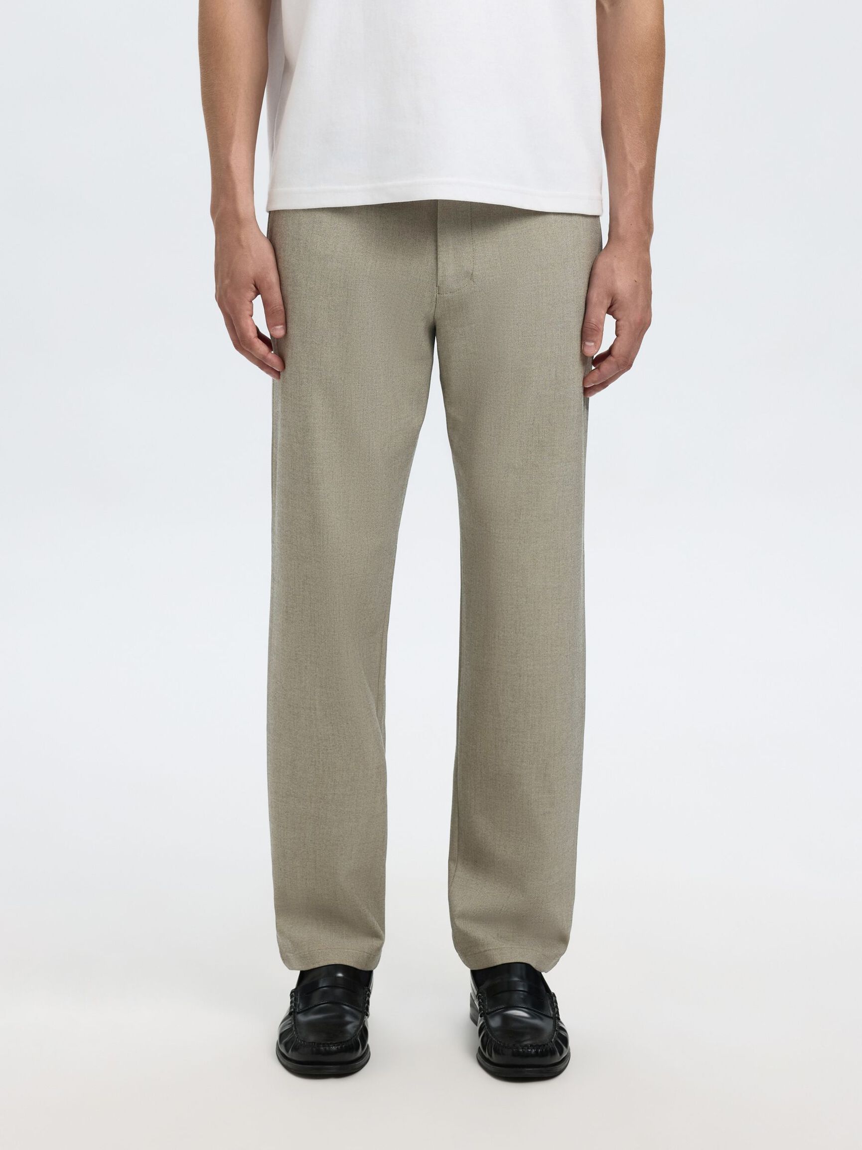 196 STRAIGHT FIT TROUSERS, Sand, highres