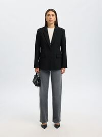 KLASSISK ENKELTSPENT BLAZER, Black, highres