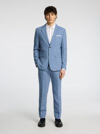 SLIM FIT EINREIHIGER BLAZER, Stonewash, highres