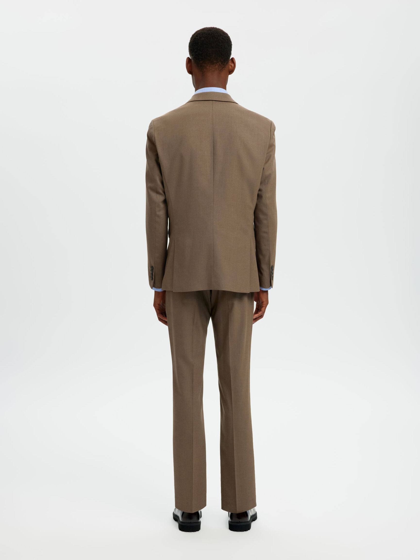 WOVEN WOOL BLEND BLAZER, Kelp, highres