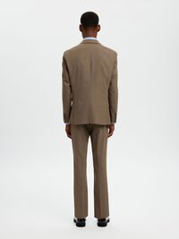 WOVEN WOOL BLEND BLAZER, Kelp, highres