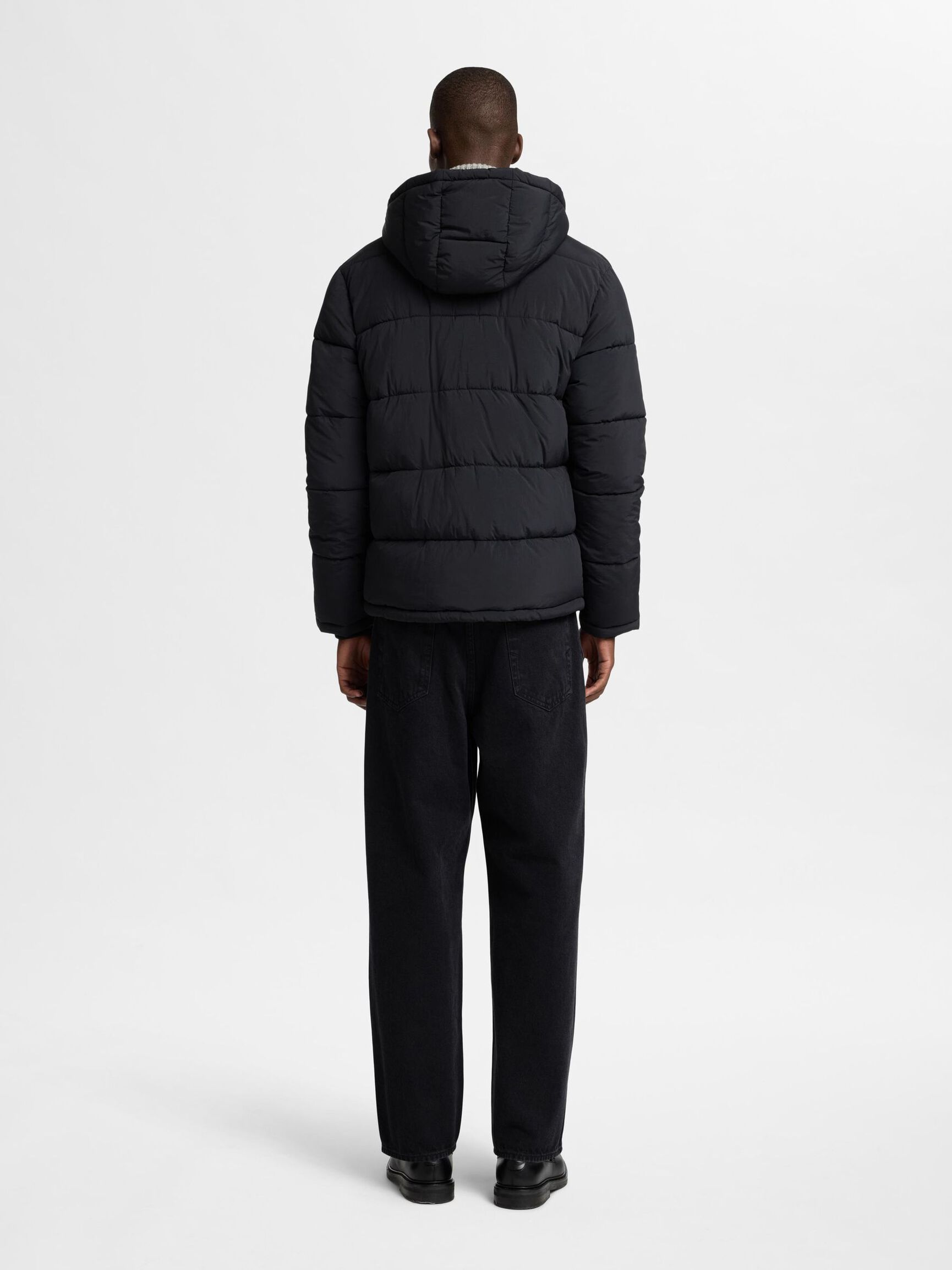 AVEC CAPUCHE VESTE REMBOURRÉE, Black, highres
