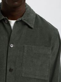 CORDUROY OVERSHIRT, Deep Forest, highres