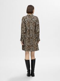 PRINTED SHIRT DRESS, Black, highres