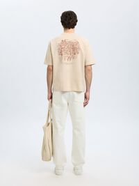LOOSE FIT PRINTED T-SHIRT, Oatmeal, highres